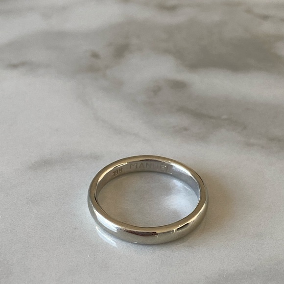 Solid 18k white gold band - Picture 2 of 4